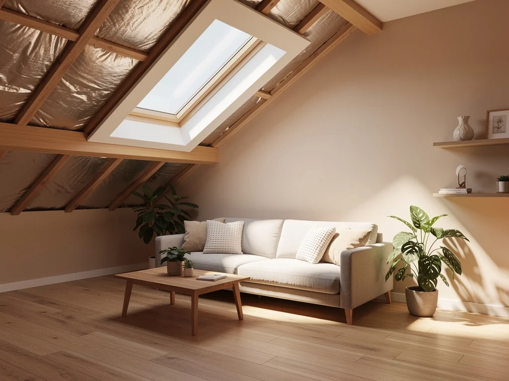 Combles aménagés isolés, lumineux et confortables après travaux